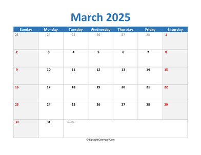 2025 printable calendar march