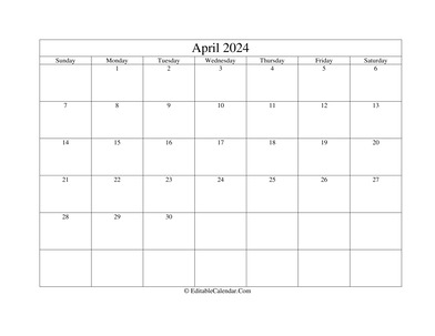 april 2024 printable calendar with holidays