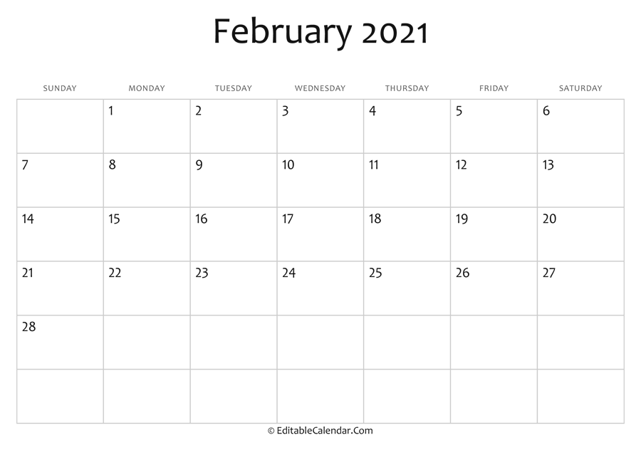 holidays in february 2021