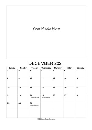 december 2024 photo calendar