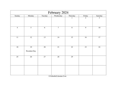 february 2024 printable calendar holidays