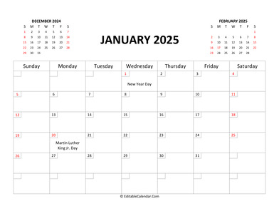 Editable Calendar 2025 2026 (Word PDF Excel)