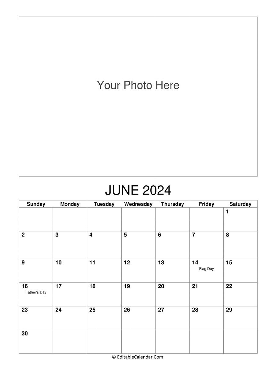 june 2024 photo calendar