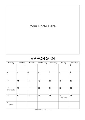 march 2024 photo calendar