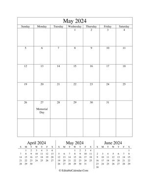 may 2024 editable calendar (portrait layout)
